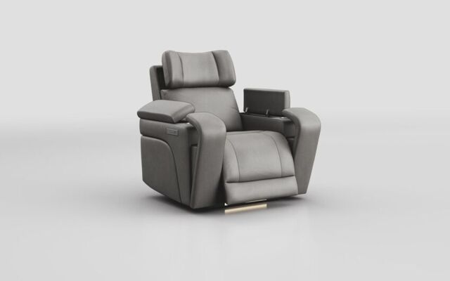 Adstock Power Recliner Chair with Power Head Tilt, Lumbar, Massage, Audio, Heat & LED Lights - poltronesofà at ScS