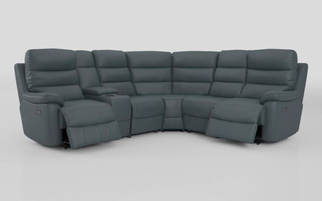 Ossett 2 Corner 2 Power Sofa with Left Hand Facing Console & Head Tilt - poltronesofà at ScS