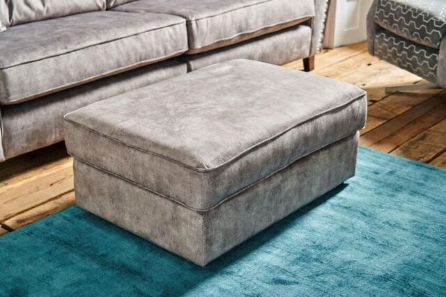ScS Living Eliza Fabric Plain Top Banquette Footstool