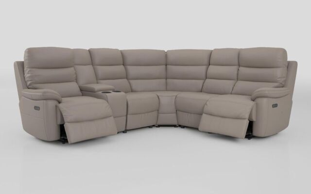 Ossett 2 Corner 2 Power Sofa with Left Hand Facing Console & Head Tilt  - poltronesofà at ScS
