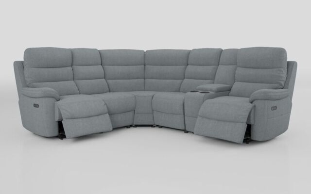 Ossett 2 Corner 2 Power Sofa with Right Hand Facing Console & Head Tilt - poltronesofà at ScS