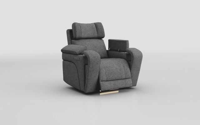 Adstock Power Recliner Chair with Power Head Tilt, Lumbar, Massage, Audio, Heat & LED Lights  - poltronesofà at ScS