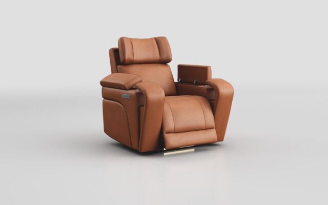 Adstock Power Recliner Chair with Power Head Tilt, Lumbar, Massage, Audio, Heat & LED Lights  - poltronesofà at ScS