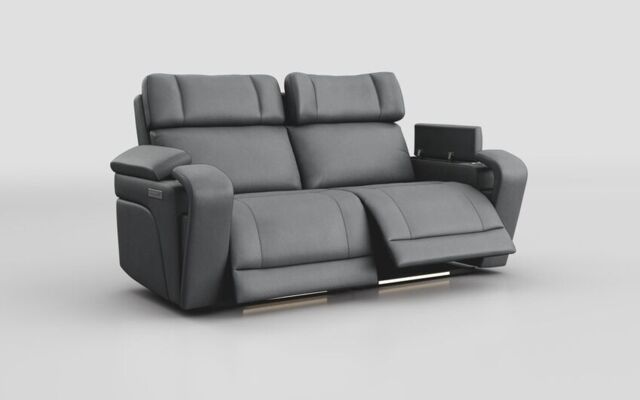 Adstock 3 Seater Power Recliner Sofa with Power Head Tilt, Lumbar, Massage, Audio, Heat & LED Lights - poltronesofà at ScS