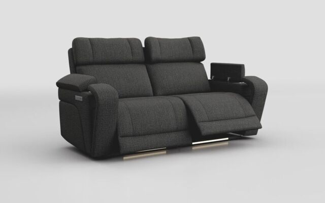 Adstock 3 Seater Power Recliner Sofa with Power Head Tilt, Lumbar, Massage, Audio, Heat & LED Lights - poltronesofà at ScS