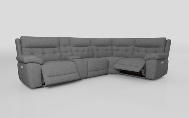 Belford 3 Corner 1 Power Recliner with Media Unit and Power Head Tilt  - poltronesofà at ScS