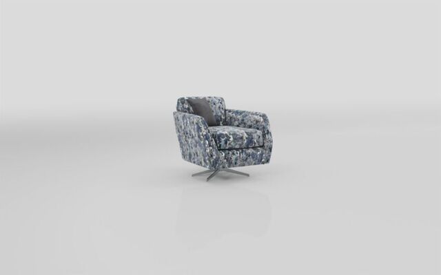 Living Esme Fabric Patterned Swivel Chair  - poltronesofà at ScS
