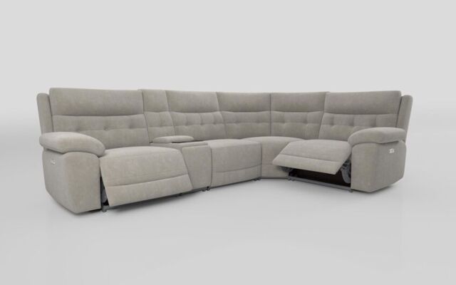 Belford 3 Corner 1 Power Recliner with Media Unit and Power Head Tilt  - poltronesofà at ScS