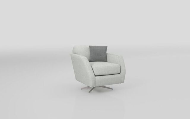 Aurora Fabric Plain Low Swivel Chair  - poltronesofà at ScS