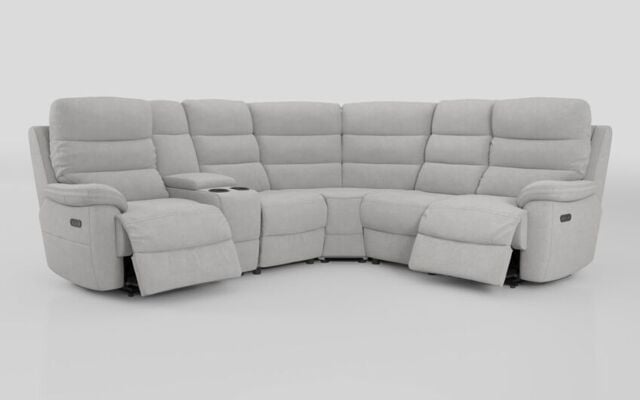 Ossett 2 Corner 2 Power Sofa with Left Hand Facing Console & Head Tilt - poltronesofà at ScS