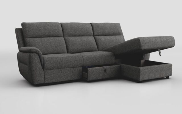 Sogliano 3 Seater Sofa With Drawer & Right Hand Facing Storage Chaise - poltronesofà at ScS