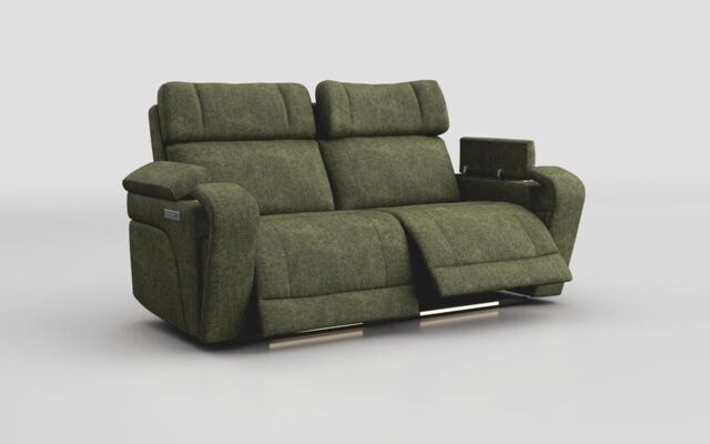 Adstock 3 Seater Power Recliner Sofa with Power Head Tilt, Lumbar, Massage, Audio, Heat & LED Lights - poltronesofà at ScS