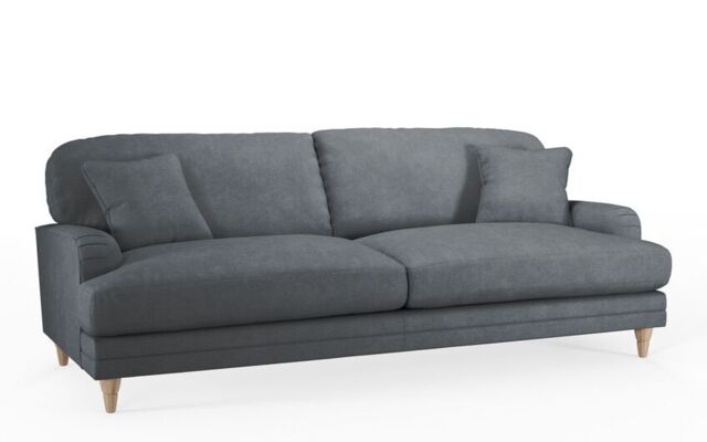 ScS Living Grey Marshmallow Fabric 4 Seater Sofa