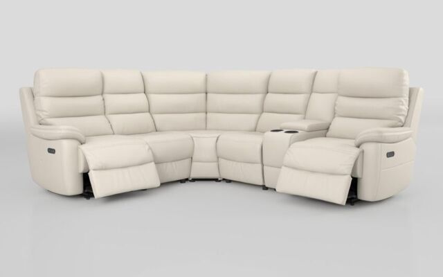 Ossett 2 Corner 2 Power Sofa with Right Hand Facing Console & Head Tilt - poltronesofà at ScS