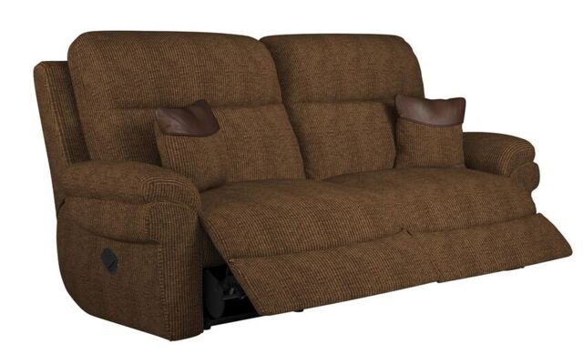 La-Z-Boy Brown Tamla Fabric 3 Seater Manual Recliner Sofa
