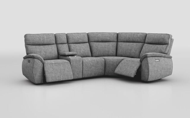 Solara 2 Corner 1 Power with Regular Storage Console - poltronesofà at ScS