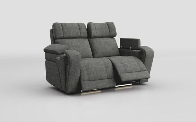 Adstock 2 Seater Power Recliner Sofa with Power Head Tilt, Lumbar, Massage, Audio, Heat & LED Lights - poltronesofà at ScS