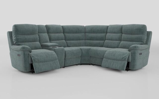 Ossett 2 Corner 2 Power Sofa with Left Hand Facing Console & Head Tilt - poltronesofà at ScS