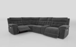 Belford 1 Corner 3 Power Recliner Sofa with Console and Power Head Tilt  - poltronesofà at ScS