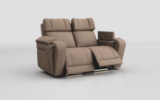 Adstock 2 Seater Power Recliner Sofa with Power Head Tilt, Lumbar, Massage, Audio, Heat & LED Lights - poltronesofà at ScS