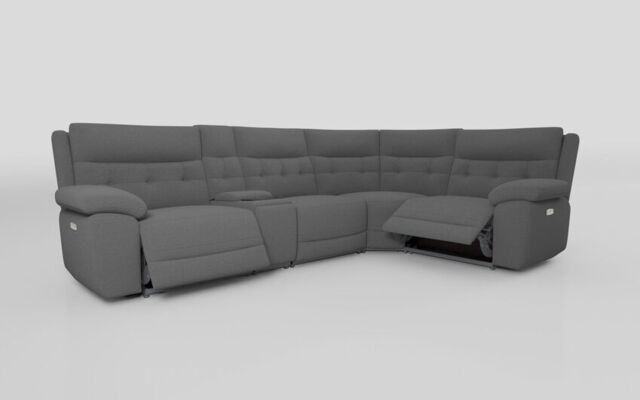 Belford 3 Corner 1 Power Recliner with Media Unit and Power Head Tilt  - poltronesofà at ScS