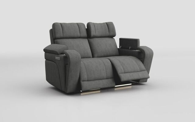 Adstock 2 Seater Power Recliner Sofa with Power Head Tilt, Lumbar, Massage, Audio, Heat & LED Lights - poltronesofà at ScS