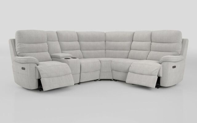 Ossett 2 Corner 2 Power Sofa with Left Hand Facing Console & Head Tilt - poltronesofà at ScS