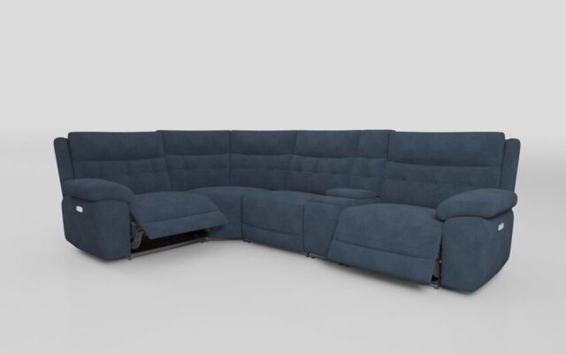 Belford 1 Corner 3 Power Recliner Sofa with Console and Power Head Tilt - poltronesofà at ScS