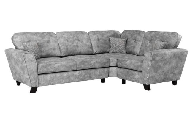 ScS Living Grey Eliza Fabric 2 Corner 1 Sofa