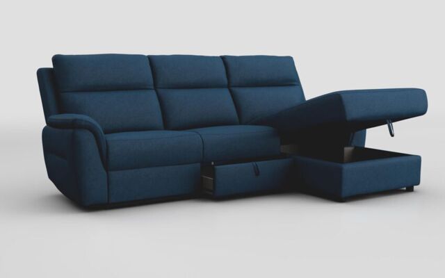 Sogliano 3 Seater Sofa With Drawer & Right Hand Facing Storage Chaise - poltronesofà at ScS
