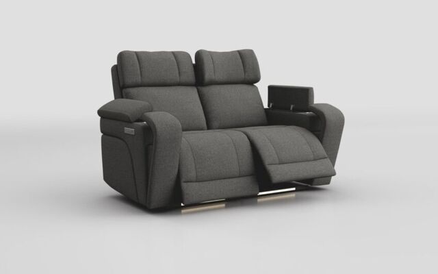 Adstock 2 Seater Power Recliner Sofa with Power Head Tilt, Lumbar, Massage, Audio, Heat & LED Lights - poltronesofà at ScS