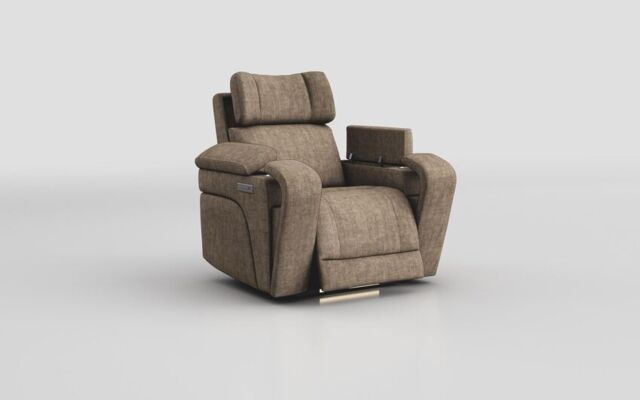 Adstock Power Recliner Chair with Power Head Tilt, Lumbar, Massage, Audio, Heat & LED Lights  - poltronesofà at ScS