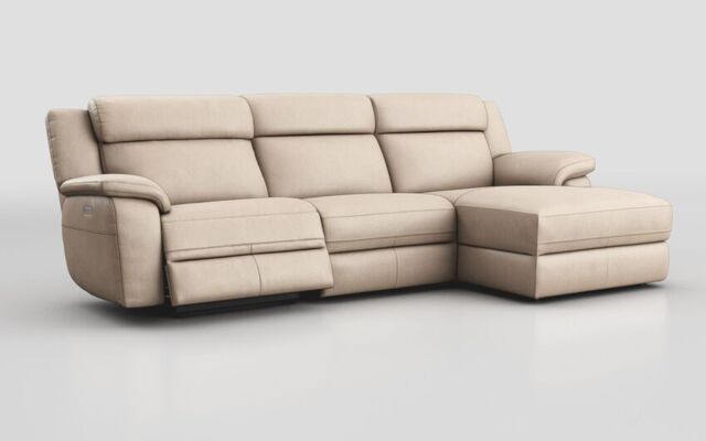 Sarsina 3 Seater Sofa Left Hand Facing Power & Right Hand Facing Lounger with Head Tilt - poltronesofà at ScS