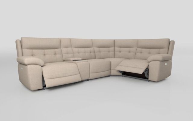 Belford 3 Corner 1 Power Recliner with Media Unit and Power Head Tilt  - poltronesofà at ScS