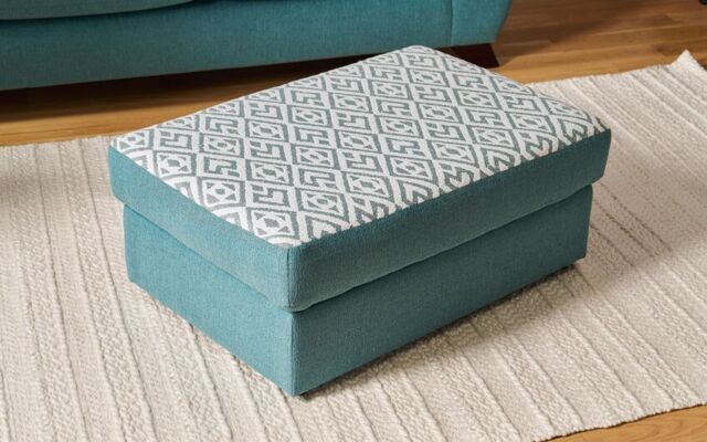 Aspen Express Pattern Top Banquette Footstool - poltronesofà at ScS - Quick Delivery Sofas