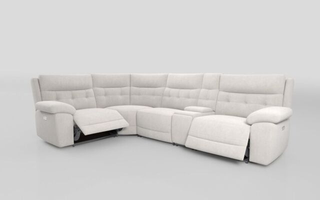 Belford 1 Corner 3 Power Recliner Sofa with Console and Power Head Tilt  - poltronesofà at ScS