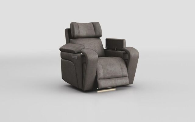 Adstock Power Recliner Chair with Power Head Tilt, Lumbar, Massage, Audio, Heat & LED Lights - poltronesofà at ScS