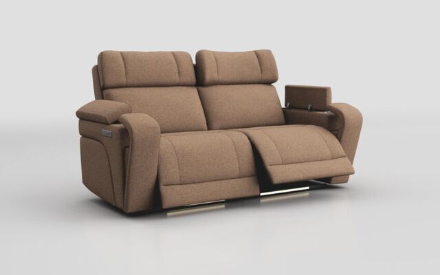 Adstock 3 Seater Power Recliner Sofa with Power Head Tilt, Lumbar, Massage, Audio, Heat & LED Lights - poltronesofà at ScS
