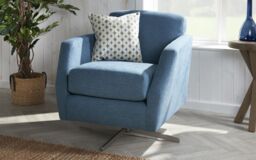 Ideal Home Fraser Fabric Plain Swivel Chair