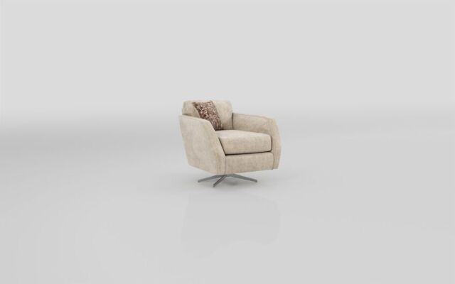 Living Esme Fabric Plain Swivel Chair  - poltronesofà at ScS