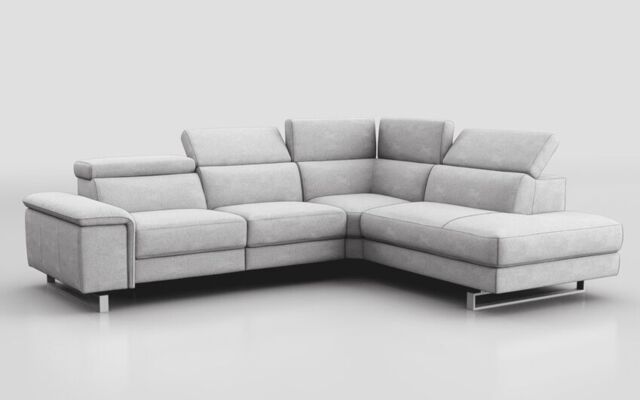 Viserba 3 Corner 2 Sofa with Right Hand Facing Chaise & Manual Head Tilt - poltronesofà at ScS