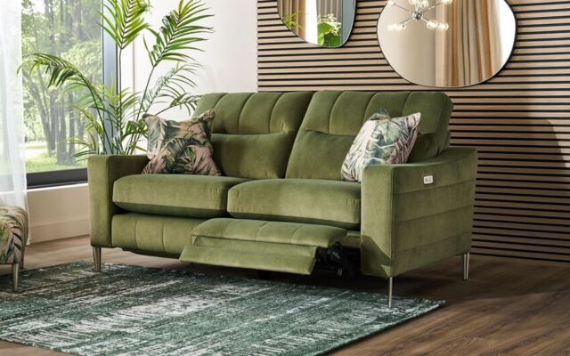 SiSi Italia Paradiso Fabric 2 Seater Power Recliner Sofa