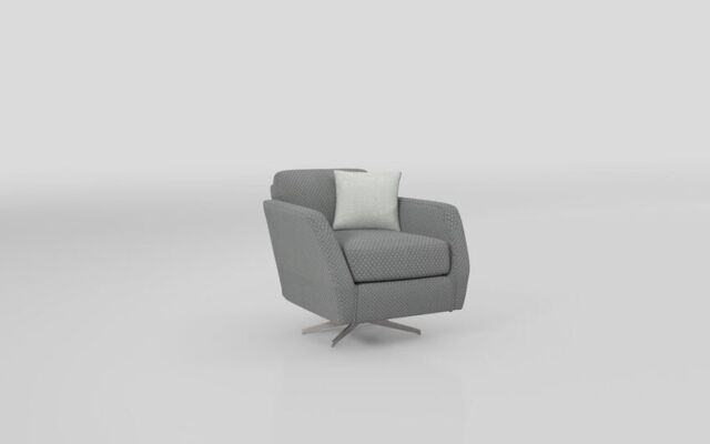 Aurora Fabric Pattern Low Swivel Chair  - poltronesofà at ScS