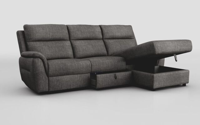 Sogliano 3 Seater Sofa With Drawer & Right Hand Facing Storage Chaise  - poltronesofà at ScS