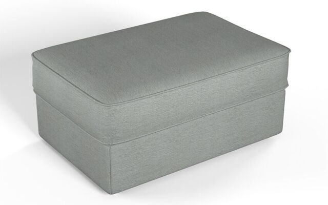 Grey Aquaclean Mollie Fabric Banquette Footstool