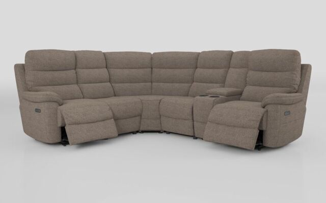 Ossett 2 Corner 2 Power Sofa with Right Hand Facing Console & Head Tilt - poltronesofà at ScS