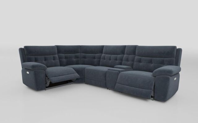 Belford 1 Corner 3 Power Recliner Sofa with Console and Power Head Tilt  - poltronesofà at ScS