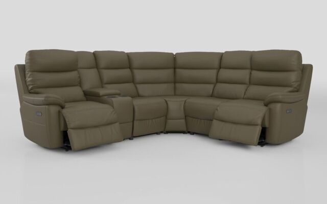 Ossett 2 Corner 2 Power Sofa with Left Hand Facing Console & Head Tilt - poltronesofà at ScS