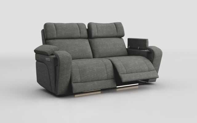 Adstock 3 Seater Power Recliner Sofa with Power Head Tilt, Lumbar, Massage, Audio, Heat & LED Lights - poltronesofà at ScS
