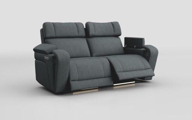 Adstock 3 Seater Power Recliner Sofa with Power Head Tilt, Lumbar, Massage, Audio, Heat & LED Lights - poltronesofà at ScS